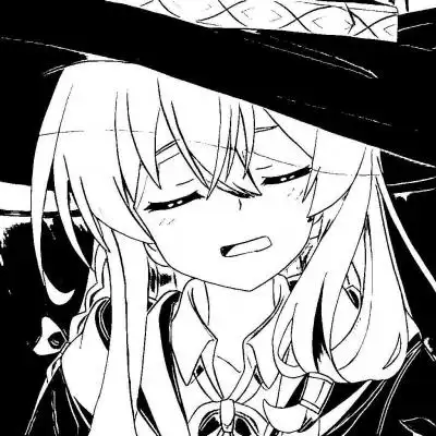 沫兮 可爱黑白线条二次元漫画头像_卡通动漫头像_我要个性网