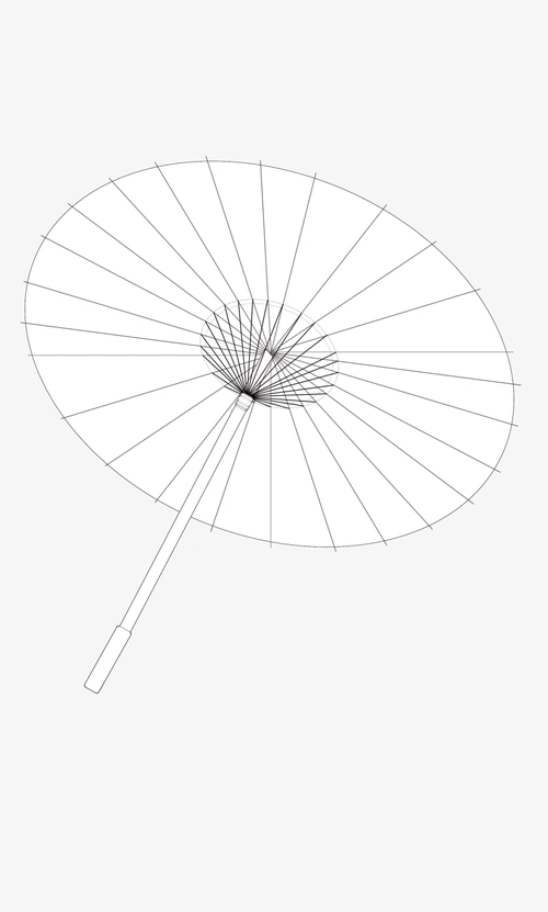 油纸伞 线稿 古风
