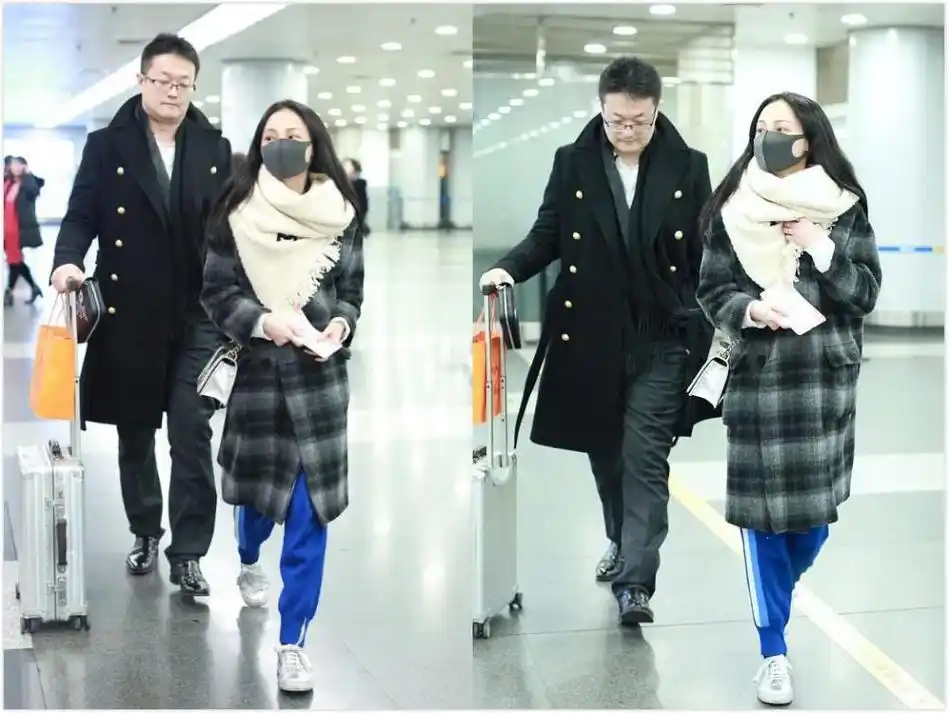 姚笛和她的老公还是挺般配的,出门在外也穿得很朴素,太低调了_腾讯