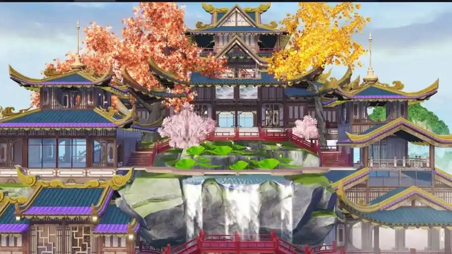 妄想山海 #妄想山海家园 #古风建筑 32级《世外仙境》云台古风家园