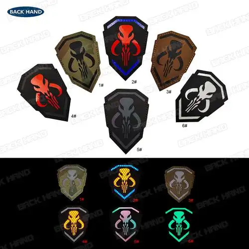 bounty hunter星球大战曼达洛赏金猎人补丁反光魔术贴臂章ir徽章