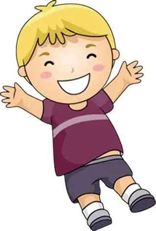 开心的小男孩动漫人物