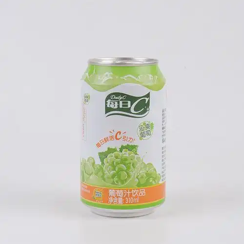 康师傅每日沁爽葡萄汁310ml24听罐整箱省市果味