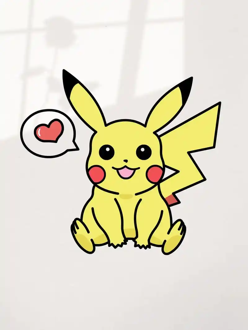 你们要的皮卡丘简笔画来了,用数字画比卡丘.#图文伙伴计划 # - 抖音