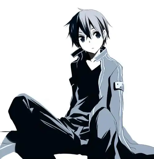 求黑白的桐人图高清,如果有别的好看的黑白图我也要,越多越好!