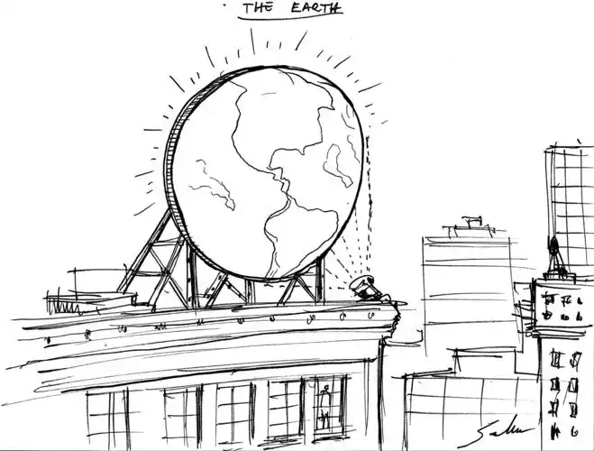 美国blu marble公共艺术装置手绘图