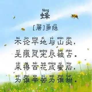 95喜乐背古诗蜂