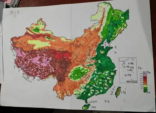 看我的:彩绘中国地形图,立体感呼之欲出!