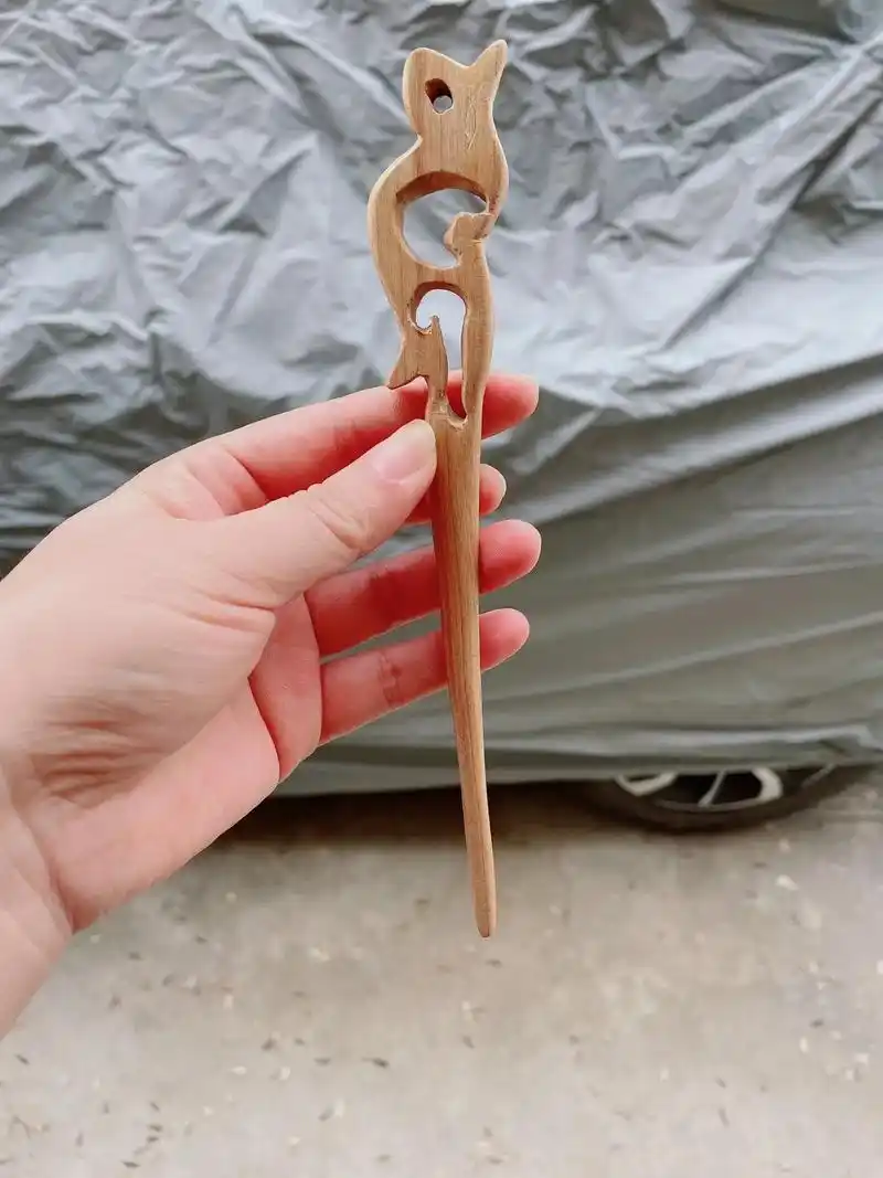 手工桃木簪子制作来自赵先森的宠爱##礼物就是因为用心才显得 - 兑趑