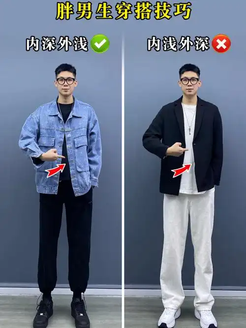胖男生的穿搭技巧