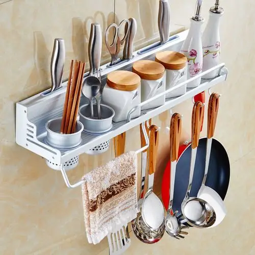 厨房置物架壁挂*架收纳架菜*架子调料架厨房用品厨房用具免打.