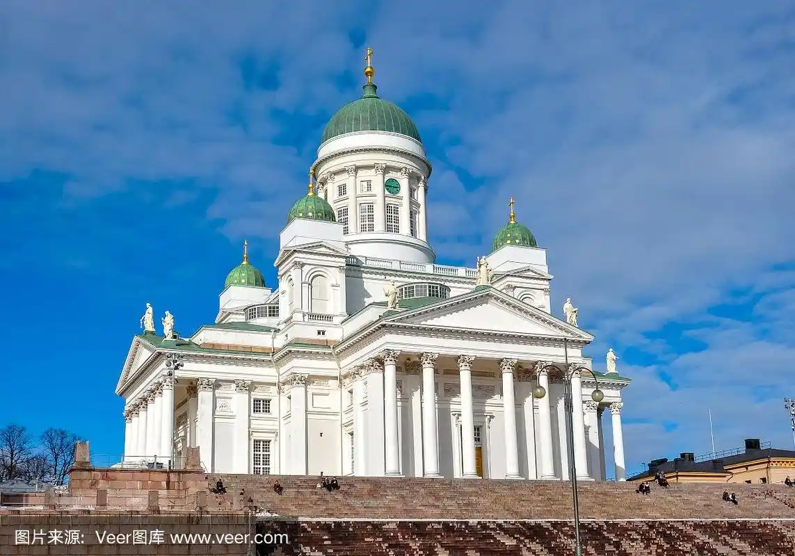 芬兰,赫尔辛基,著名景点,圆顶建筑,夏天