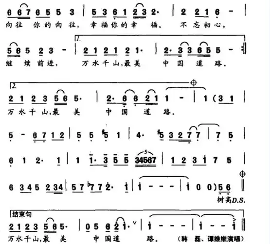 《不忘初心》合唱谱简谱韩磊谭维维版docin-智慧文库