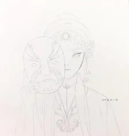 萌萌哒真可爱或者油画中的京剧人物,美的不可思议!