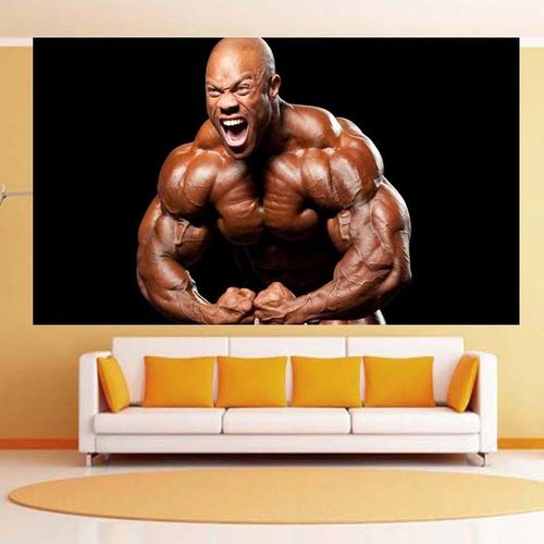 健美先生明星海报健身房肌肉男训练馆大块肌肉男励志贴画菲尔西斯
