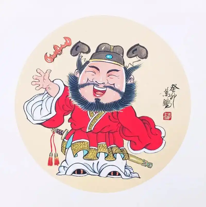 最近创作的萌萌版小钟馗系列!欢迎欣赏!#书画交友 #一起学画 - 抖音