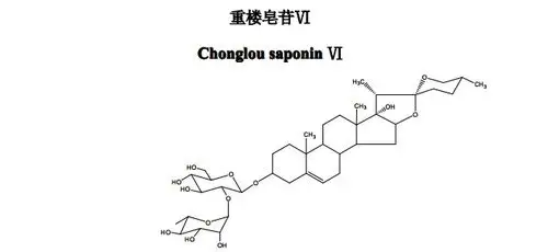 重楼皂苷Ⅵ中药化学对照品分子结构图