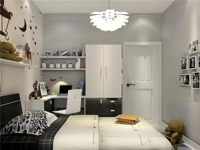 男生卧室简约风格装修效果图