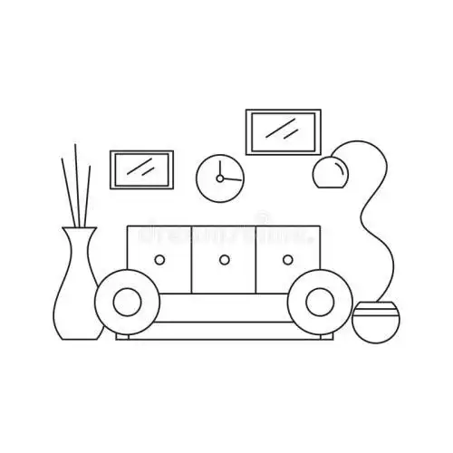 儿童房间客厅的简笔画