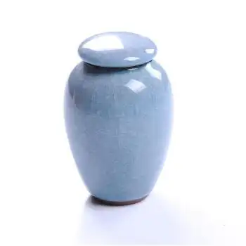 宝霆茶具罐茶叶罐冰裂陶瓷茶叶盒装茶叶罐陶瓷罐锡罐茶包装冰裂纹浅