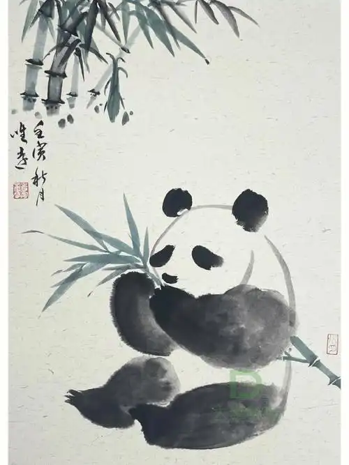 国宝熊猫国画教程步骤图笔记