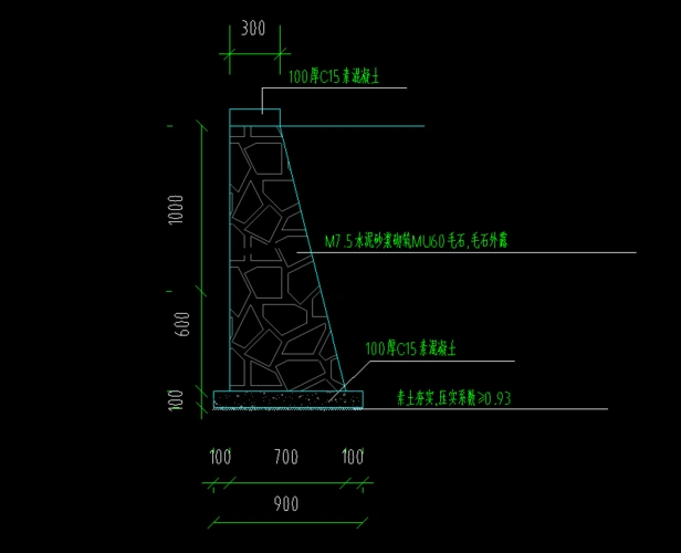 16的毛石挡土墙计算什么脚手架呢湖北定额