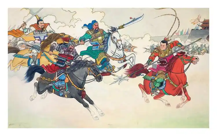 【赏图阁】年画中的《三英战吕布》