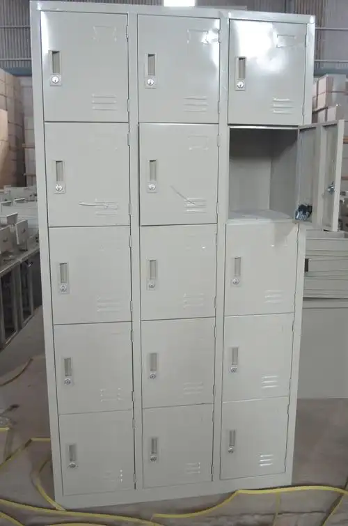 厂家直销十五门更衣柜 员工浴室储物柜/更衣柜 15人小格铁皮柜