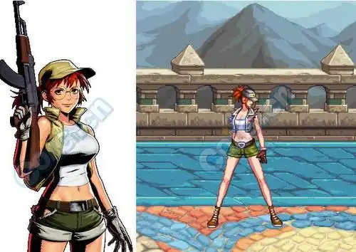 dnf韩服玩家时装cos合金弹头角色