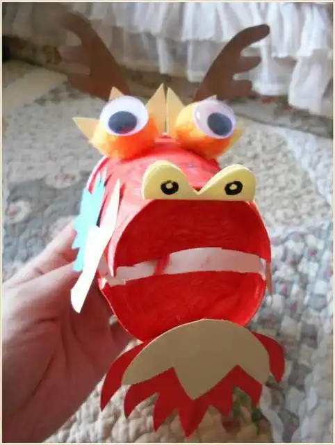 亲子手工diy——纸杯祥龙 辞旧迎新
