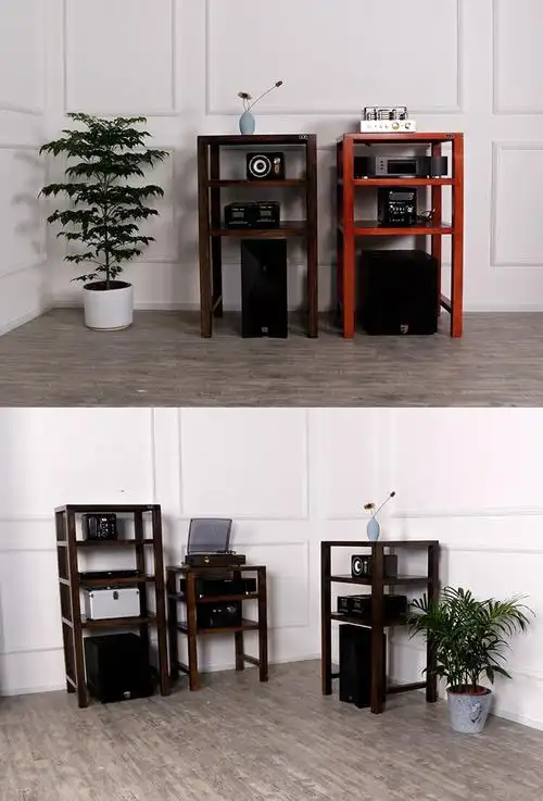 汇声 音响机架功放实木影院专用低音炮避震脚钉脚架音箱器材架子 w80b