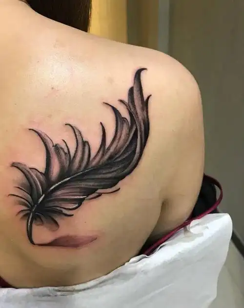 羽毛纹身图片