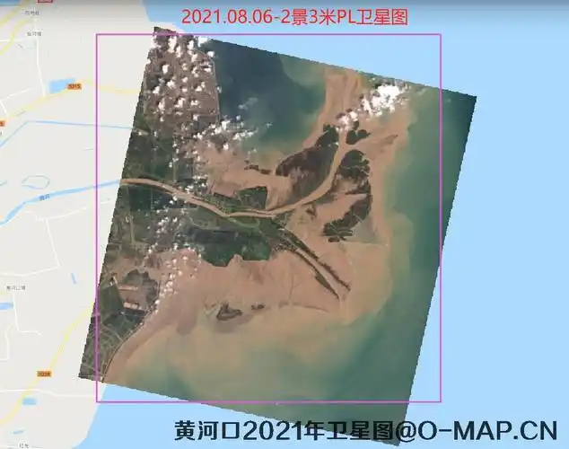 黄河三角洲最新卫星图黄河口2021最新卫星图