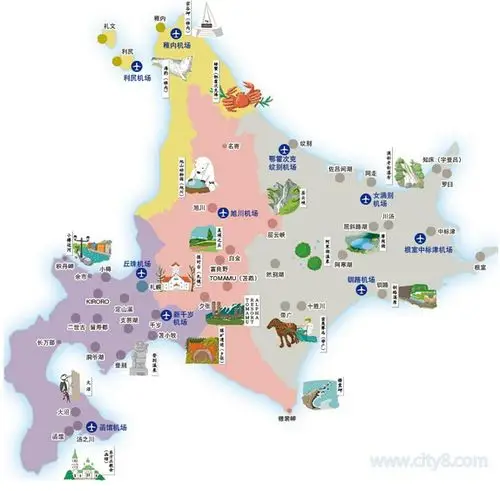北海道(hokkaido),是日本47个都道府县中唯一的道,也是最北的一级行政