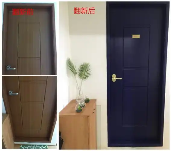 租来的房子自己动手翻新老旧卫生间门