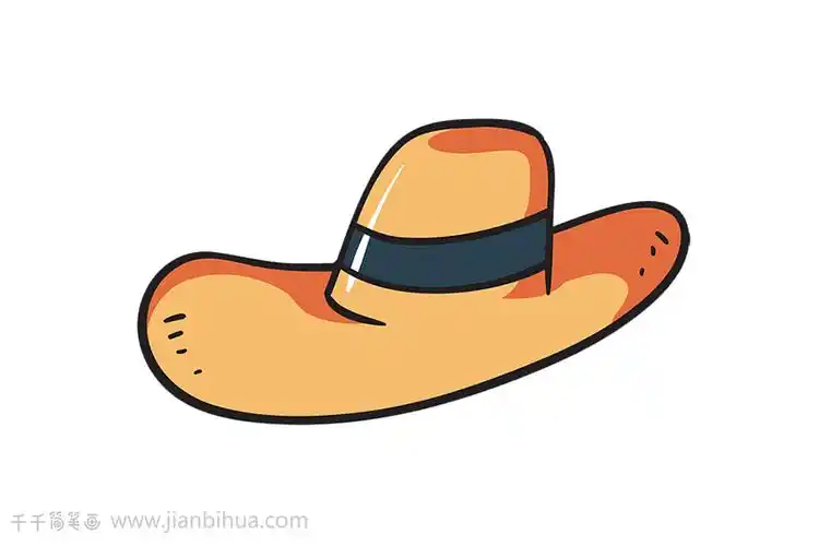 儿童画太阳帽简笔画