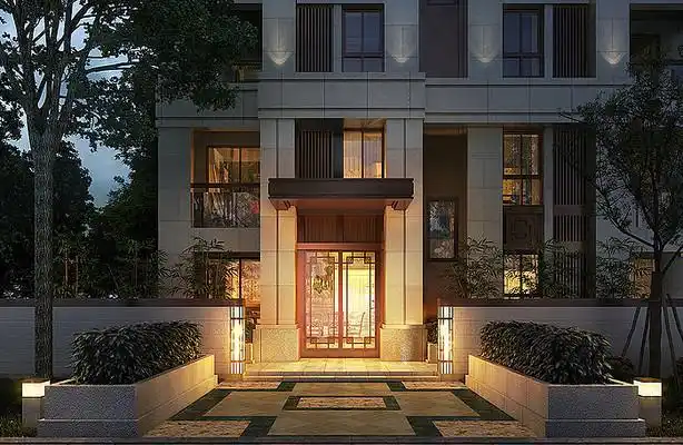 中式洋房建筑大门