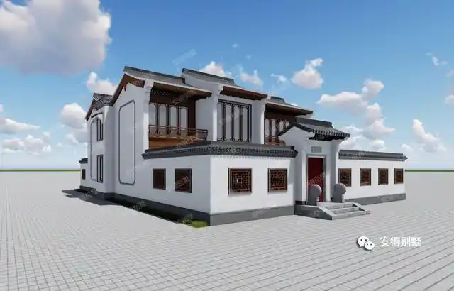 两种屋顶形式农村新中式自建房设计