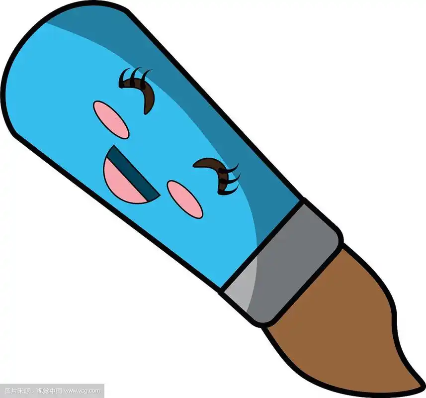 可爱的画笔卡通