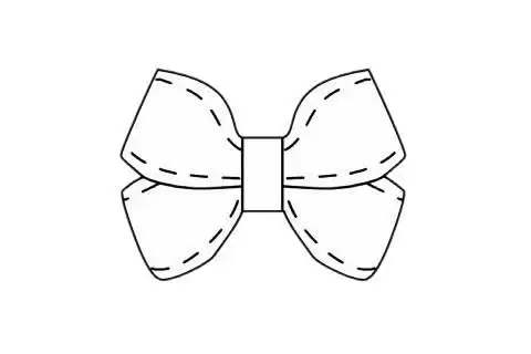 蝴蝶结简笔画简单画法步骤教程及图片大全