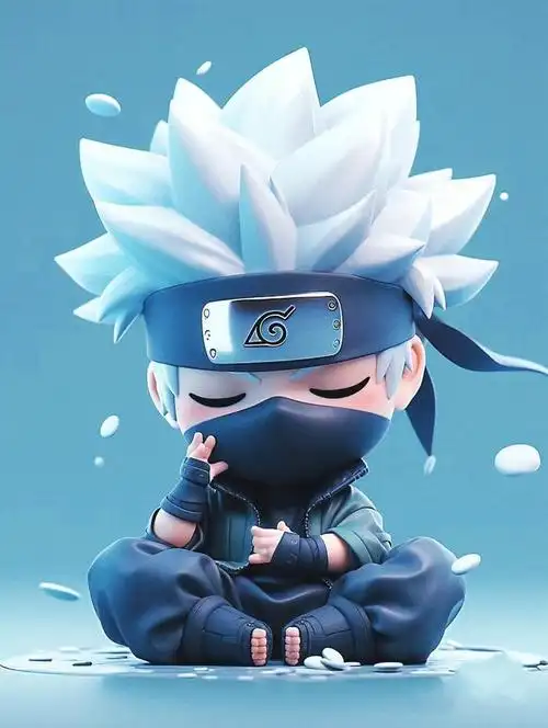 超级可爱的迷你卡卡西放一个在书桌上每天看看心情大好