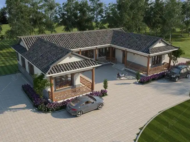 记忆中经典农村一层三合院设计图