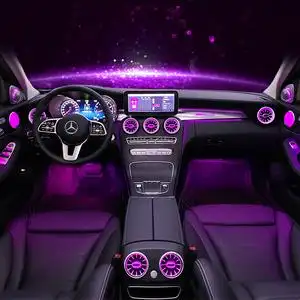 奔驰2022款c200l氛围灯c260l/c180/c级coupe/glc涡轮出风口改装