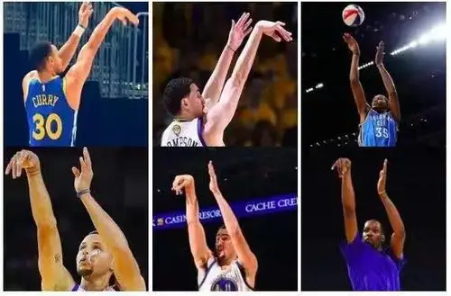 nba球员投篮之后的压腕动作,谁的手型最好看?你选择一下