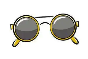 墨镜简笔画卡通形象