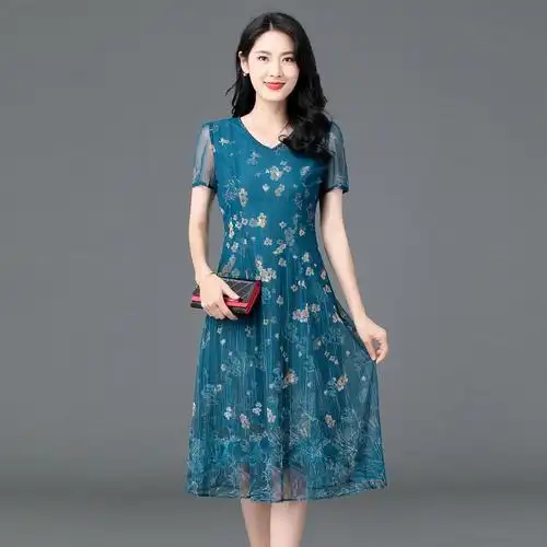 声雨竹女装清仓折扣2022夏季新款专柜正品品牌连衣裙