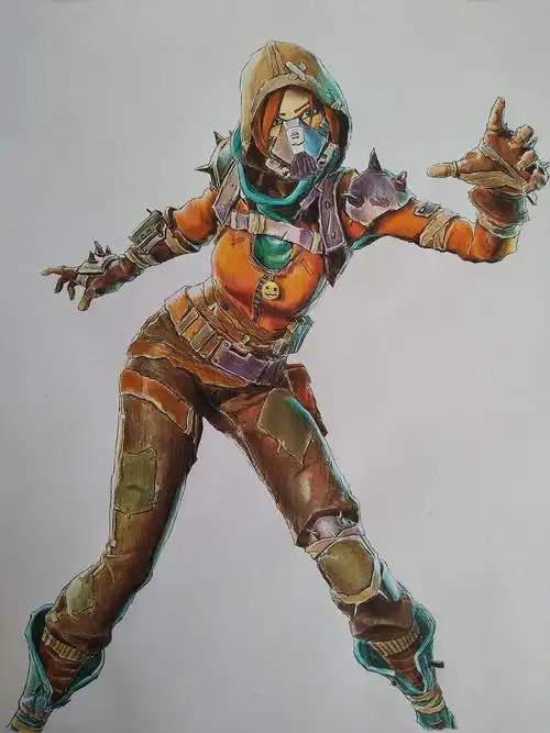 手绘废土风人物