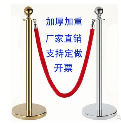 不锈钢钛金护栏/一米线护栏/礼宾杆/隔离带/挂绳栏杆 礼宾柱
