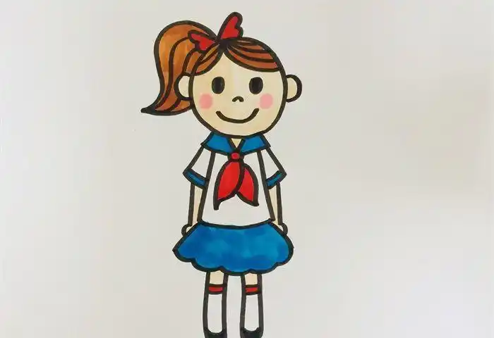 四年级小学生女生简笔画