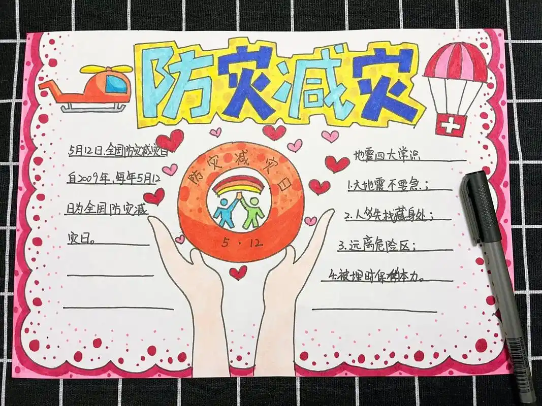 防灾减灾主题手抄报,防震减灾手抄报#防震减灾 - 抖音